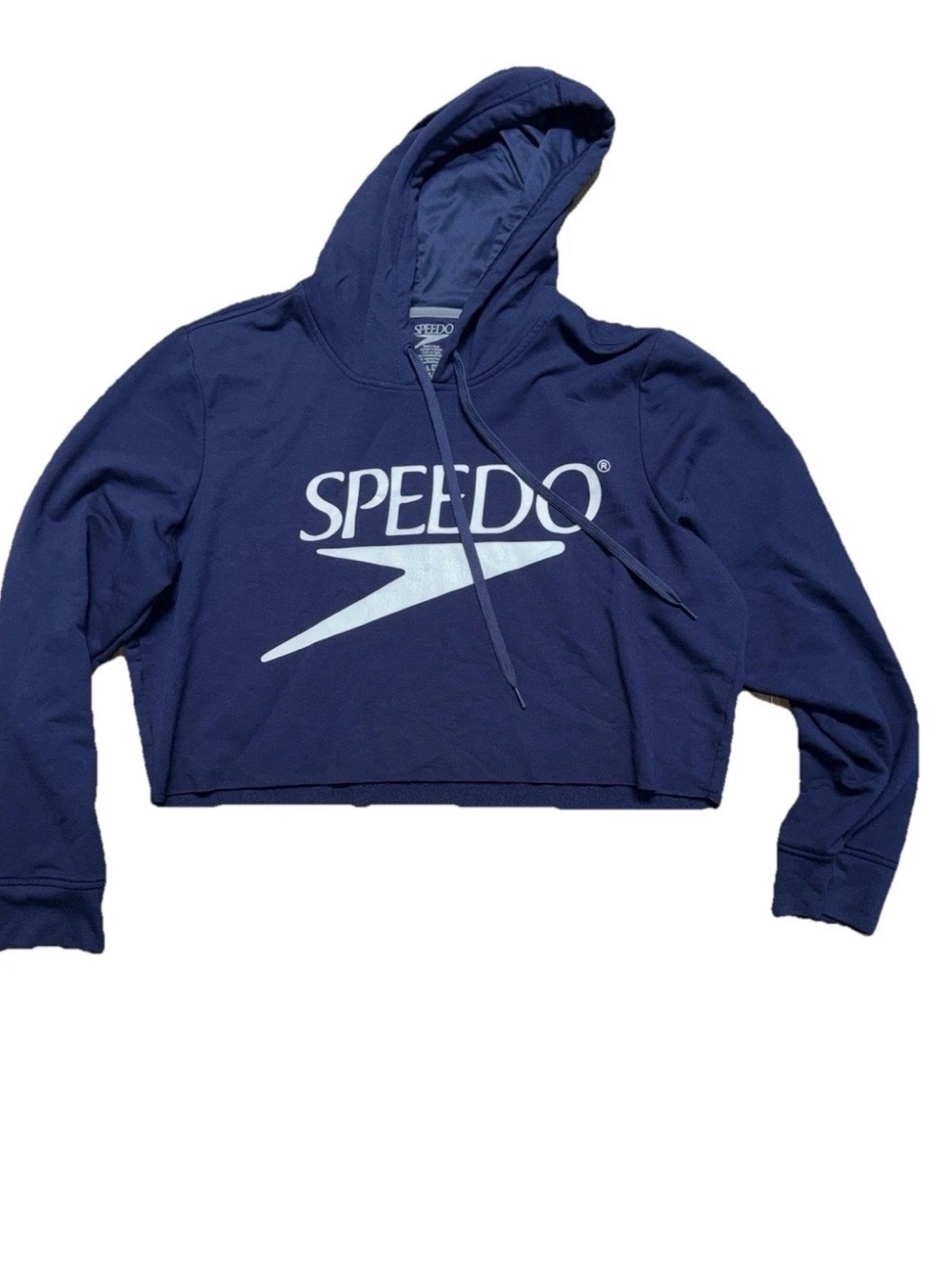 Speedo Navy Cropped Logo Hoodie